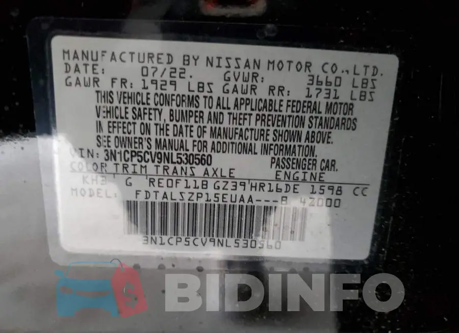 3N1CP5CV9NL530560 Photo# 14