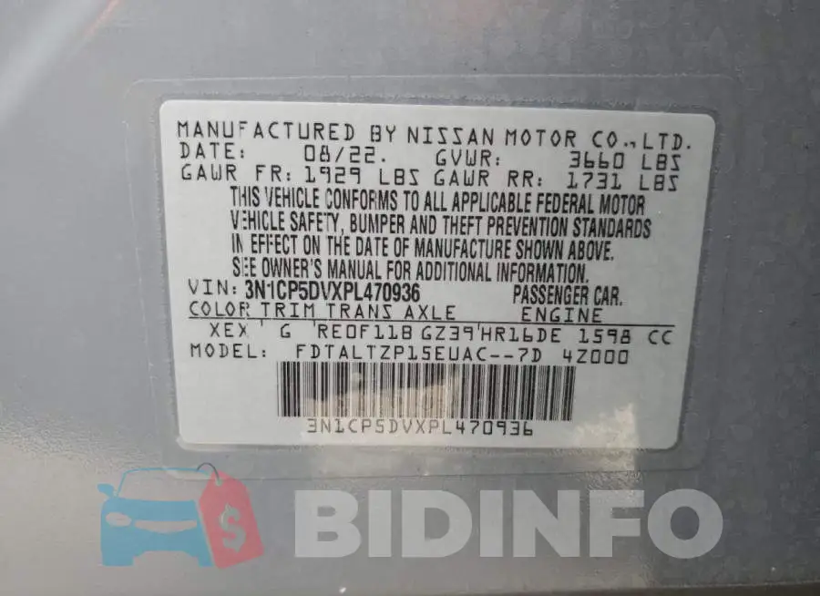 3N1CP5DVXPL470936 Photo# 12