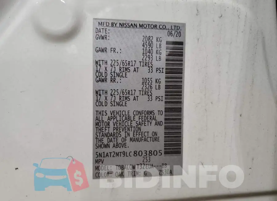 5N1AT2MT9LC803805 Photo# 13