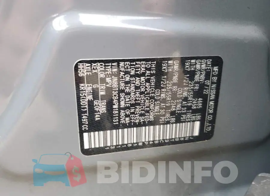 JN8BT3CB4PW181131 Photo# 13