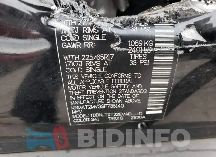 KNMAT2MV3GP736140 Photo# 13
