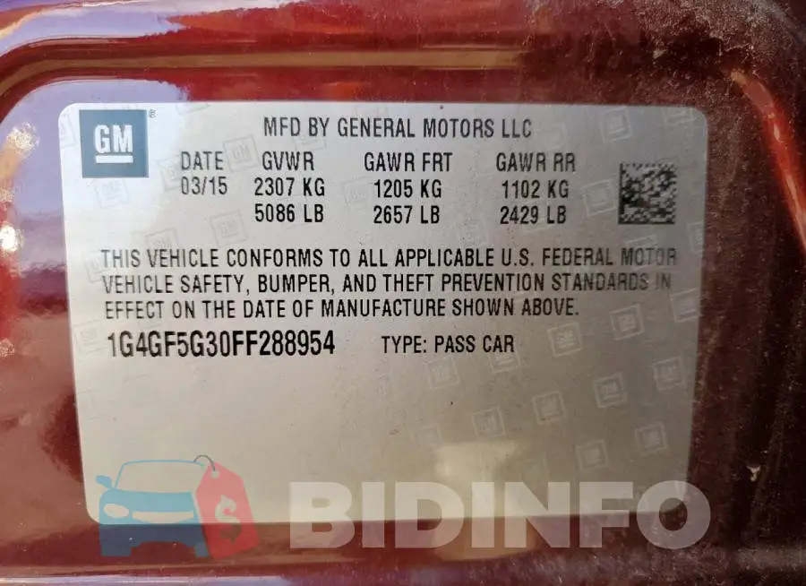 1G4GF5G30FF288954 Photo# 12