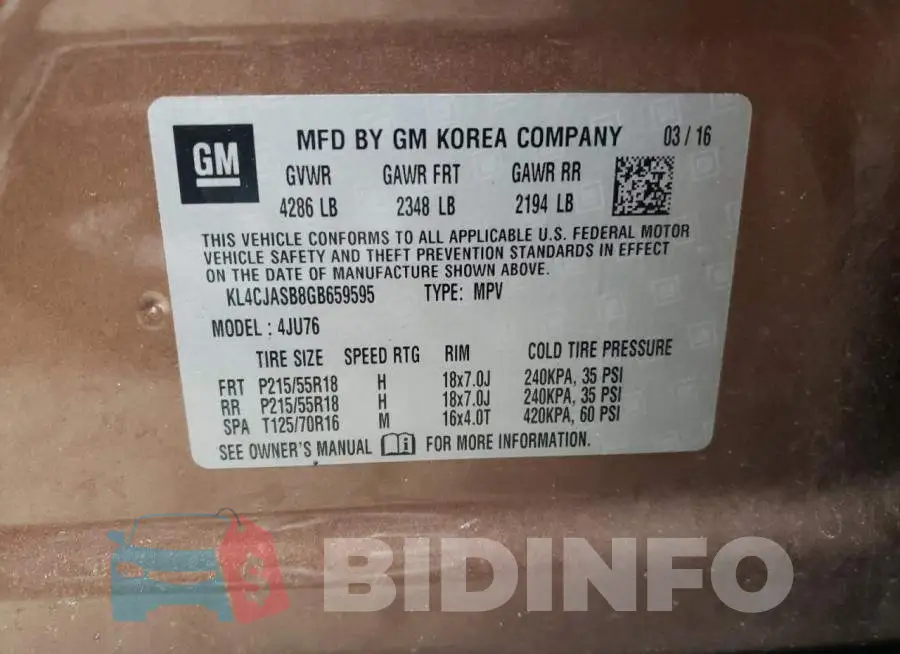 KL4CJASB8GB659595 Photo# 12