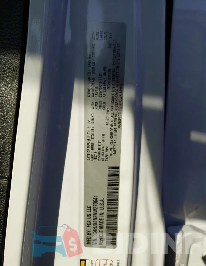 1C4HJXEN2NW270641 Photo# 13
