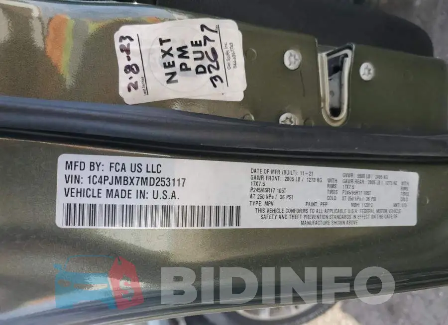 1C4PJMBX7MD253117 Photo# 12