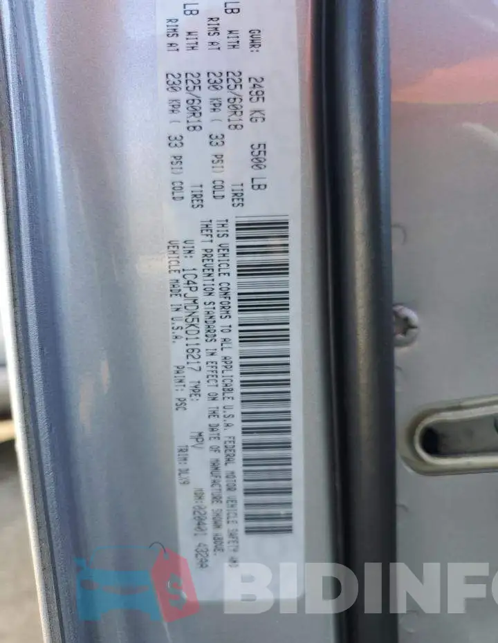 1C4PJMDN5KD116217 Photo# 13