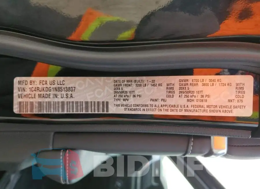 1C4RJKDG1N8513807 Photo# 13