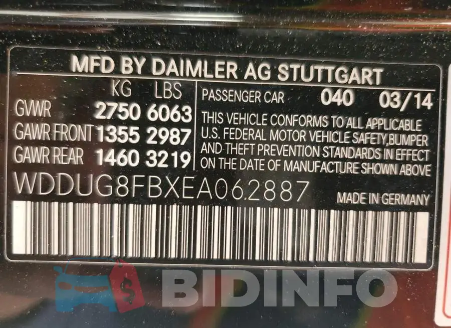 WDDUG8FBXEA062887 Photo# 12