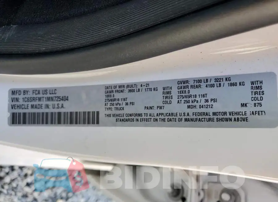 1C6SRFMT1MN725404 Photo# 12