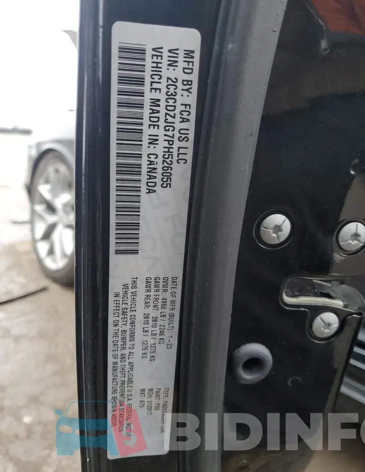 2C3CDZJG7PH526055 Photo# 12