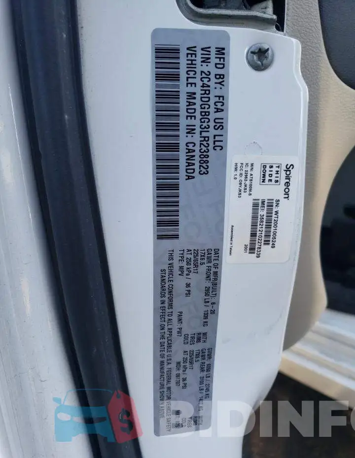 2C4RDGBG3LR238823 Photo# 13