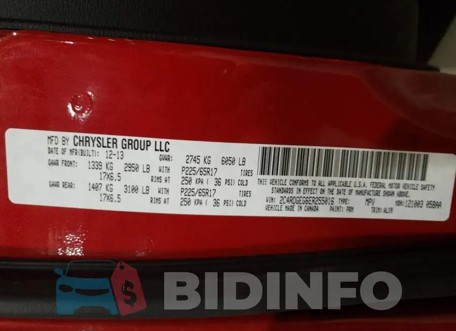 2C4RDGEG6ER255016 Photo# 13