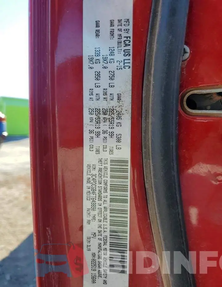 3C4PDCGB4FT649890 Photo# 13