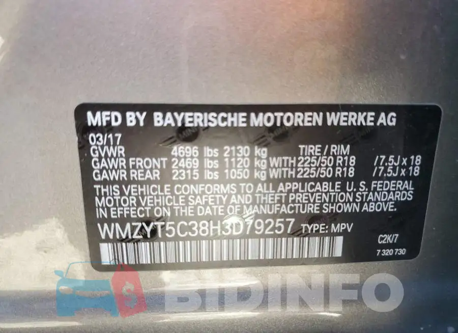 WMZYT5C38H3D79257 Photo# 12