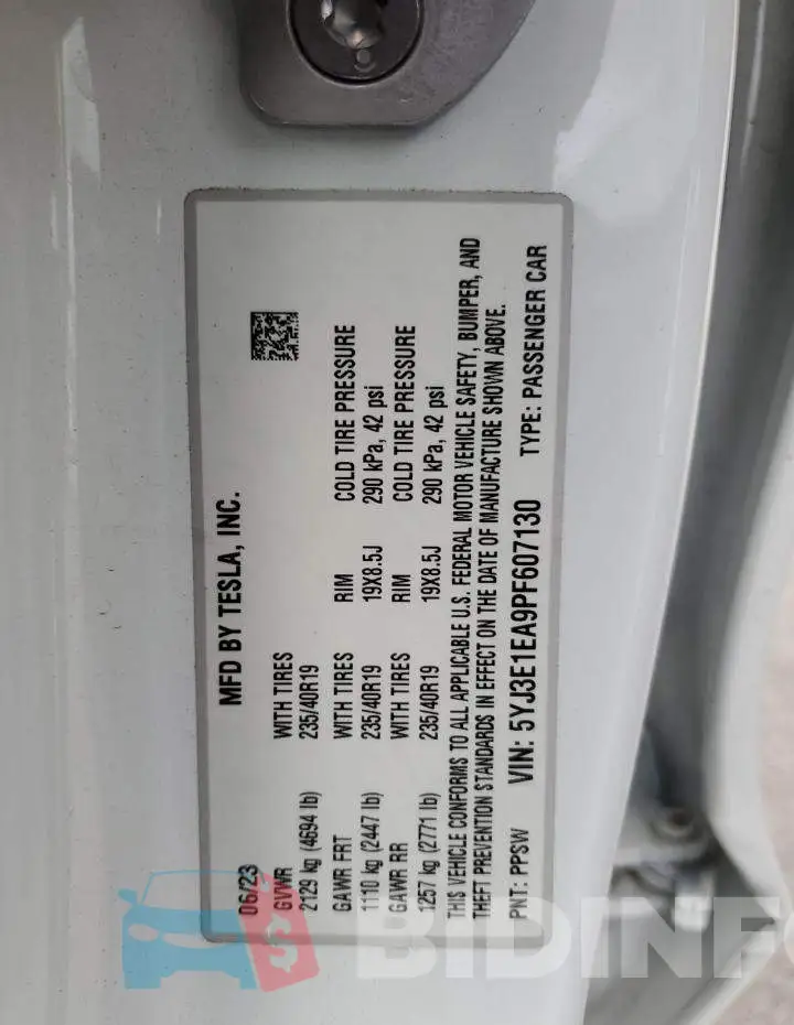5YJ3E1EA9PF607130 Photo# 12
