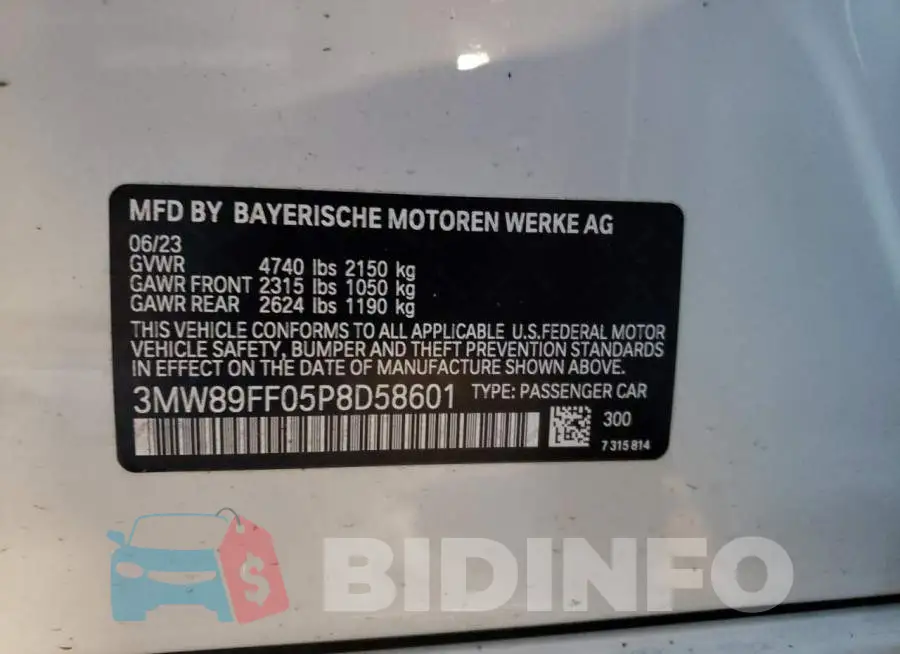 3MW89FF05P8D58601 Photo# 12