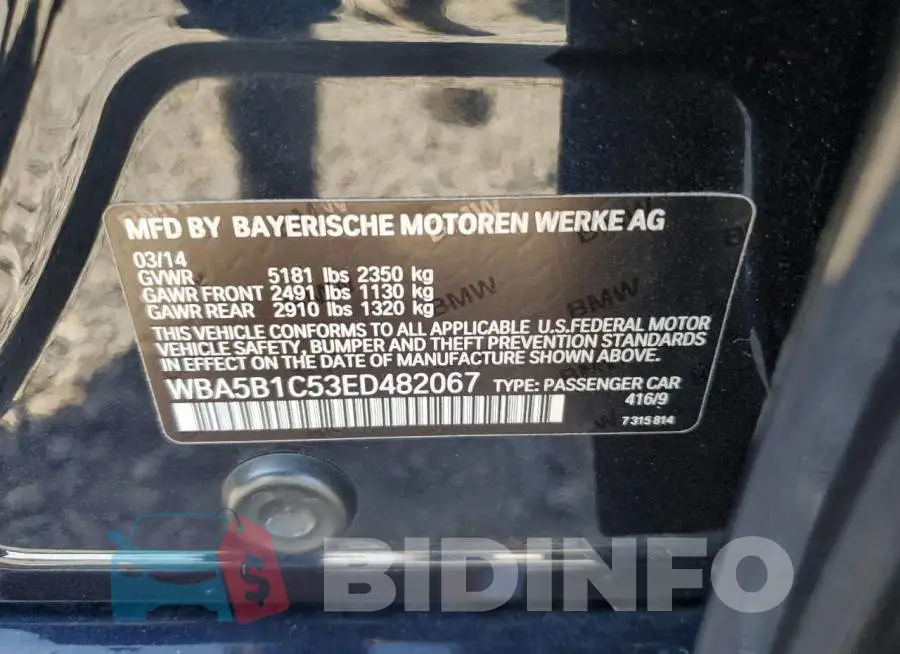 WBA5B1C53ED482067 Photo# 12