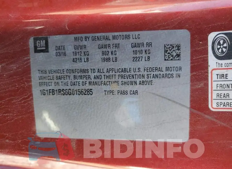 1G1FB1RS6G0156285 Photo# 12
