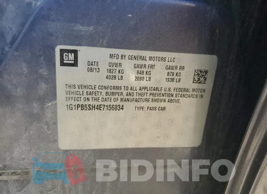 1G1PB5SH4E7156834 Photo# 13