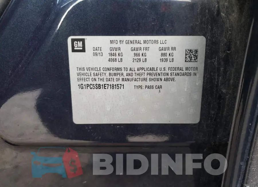 1G1PC5SB1E7181571 Photo# 12