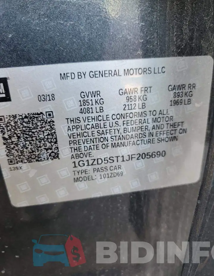 1G1ZD5ST1JF205690 Photo# 12
