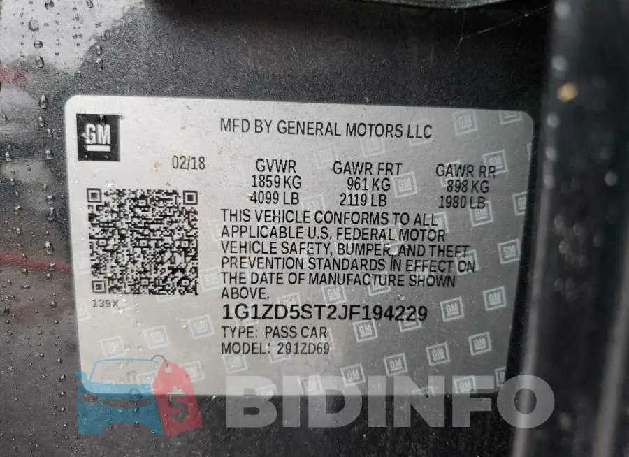 1G1ZD5ST2JF194229 Photo# 12