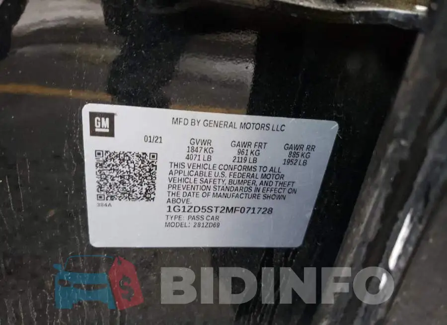 1G1ZD5ST2MF071728 Photo# 12