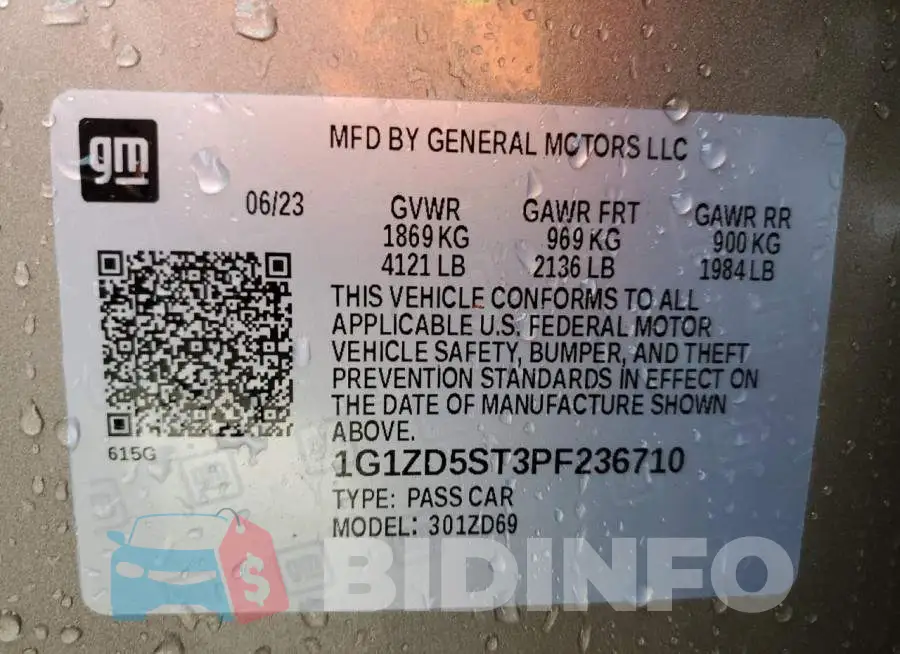 1G1ZD5ST3PF236710 Photo# 12