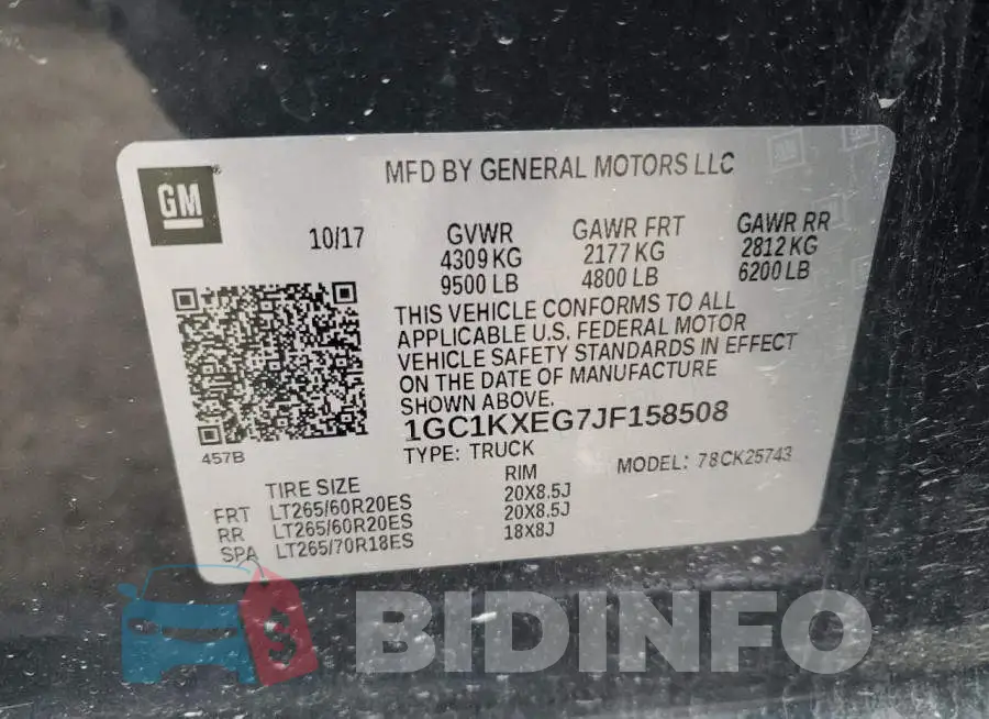1GC1KXEG7JF158508 Photo# 12