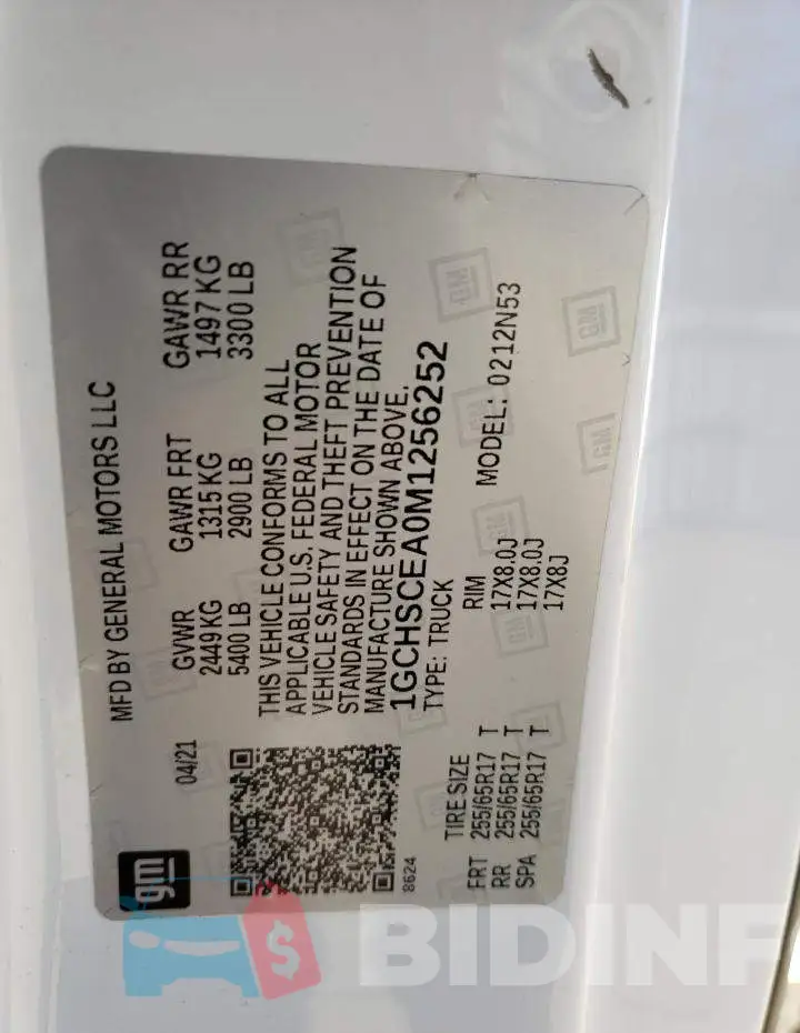 1GCHSCEA0M1256252 Photo# 12