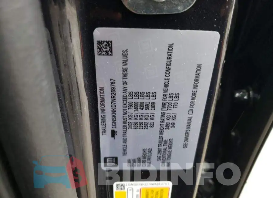 1GNSKNKD7NR269767 Photo# 13