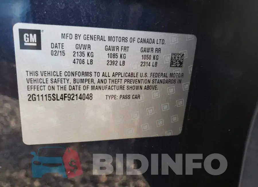 2G1115SL4F9214048 Photo# 12