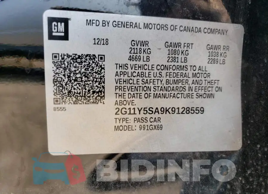 2G11Y5SA9K9128559 Photo# 12