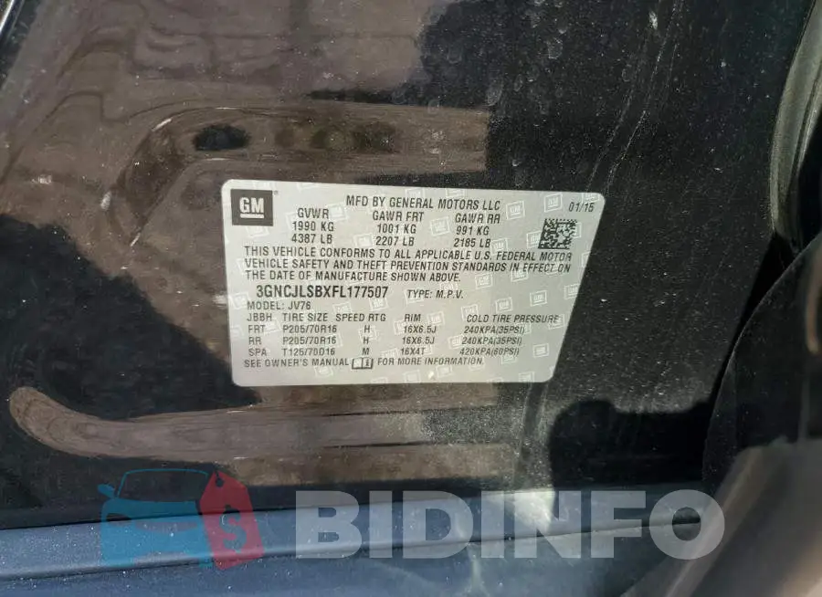 3GNCJLSBXFL177507 Photo# 12