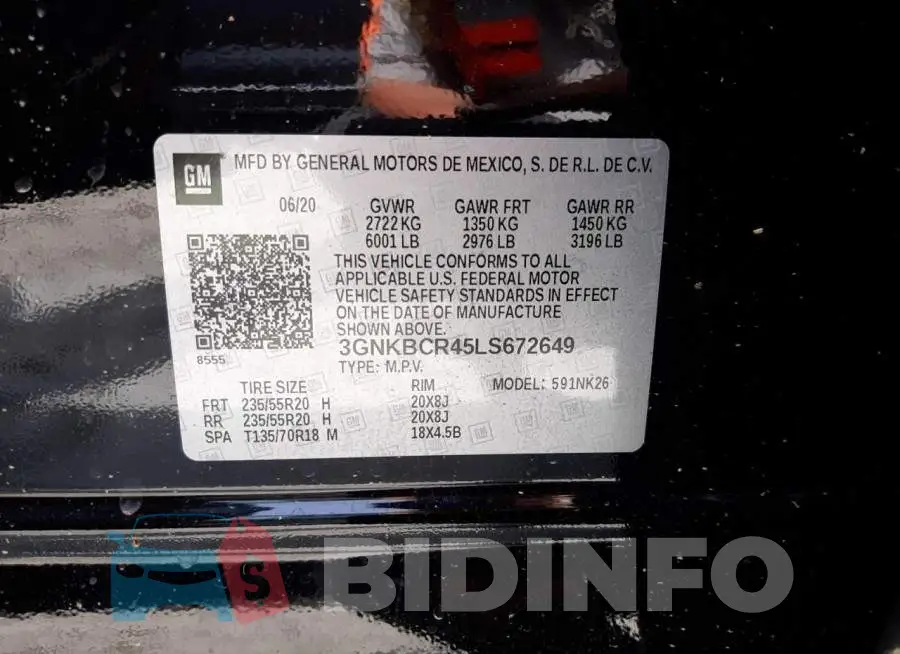3GNKBCR45LS672649 Photo# 13