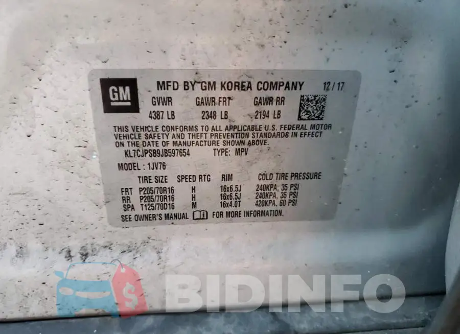 KL7CJPSB9JB597654 Photo# 13