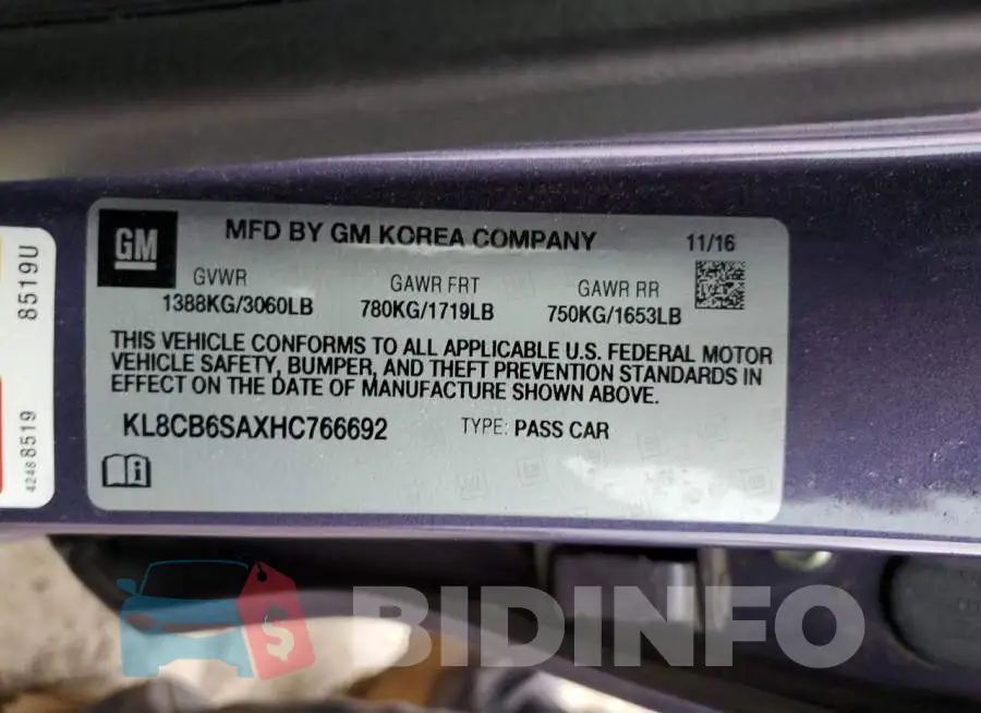KL8CB6SAXHC766692 Photo# 12