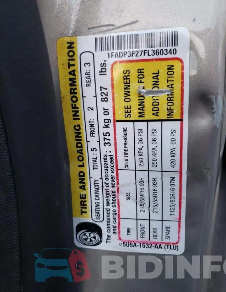 1FADP3F27FL360340 Photo# 12