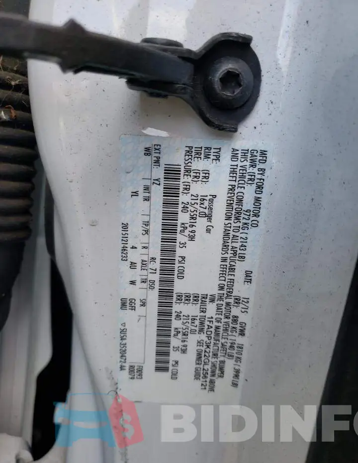 1FADP3K22GL256121 Photo# 12
