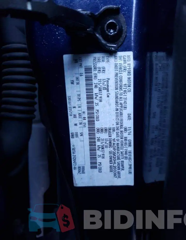 1FADP3M20HL203397 Photo# 12