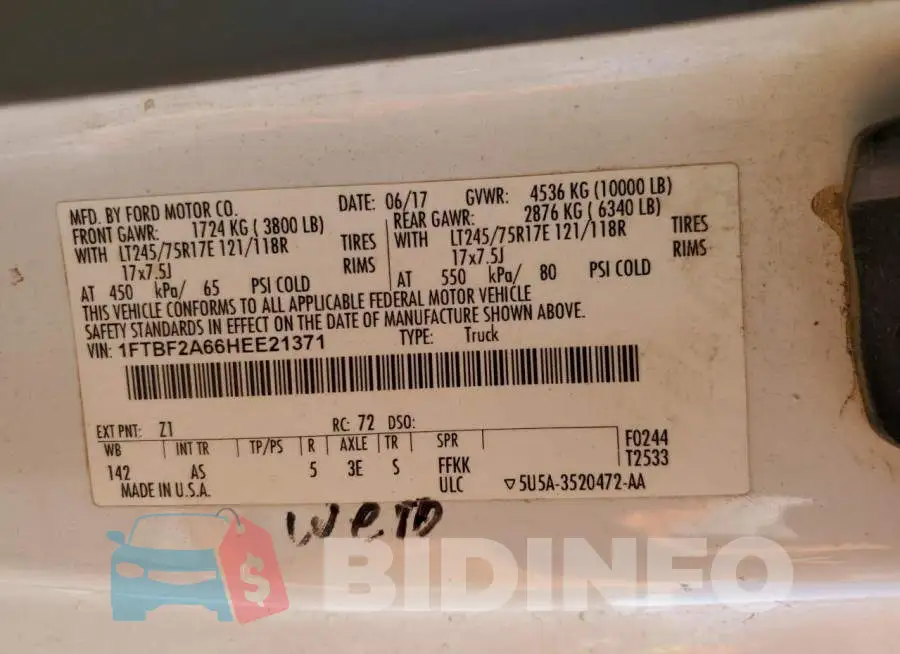 1FTBF2A66HEE21371 Photo# 13