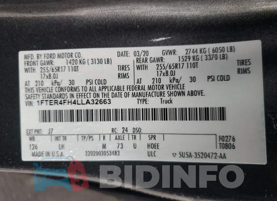 1FTER4FH4LLA32663 Photo# 13