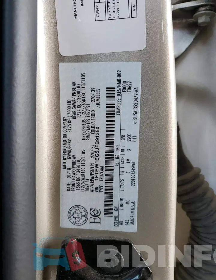 1FTEW1EG5JFB91350 Photo# 12