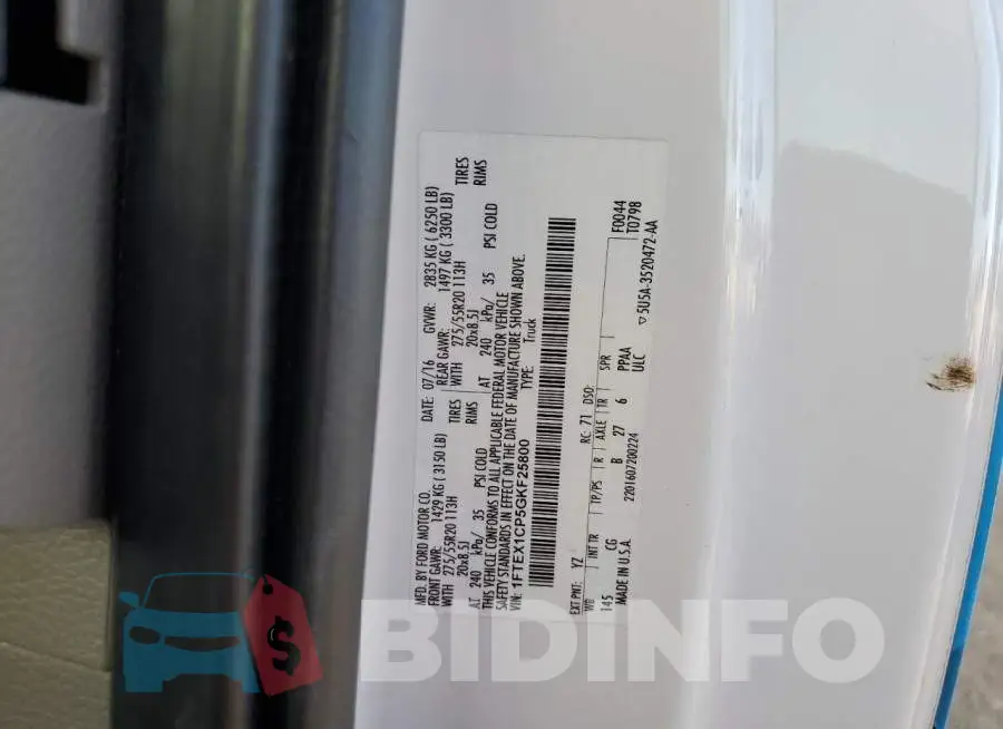 1FTEX1CP5GKF25800 Photo# 12