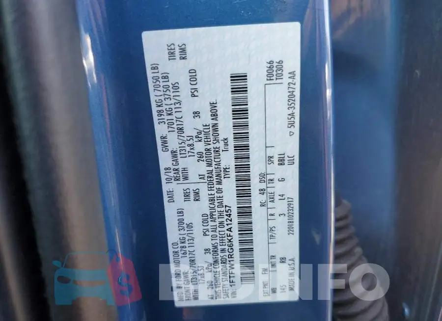 1FTFW1RG6KFA12457 Photo# 12