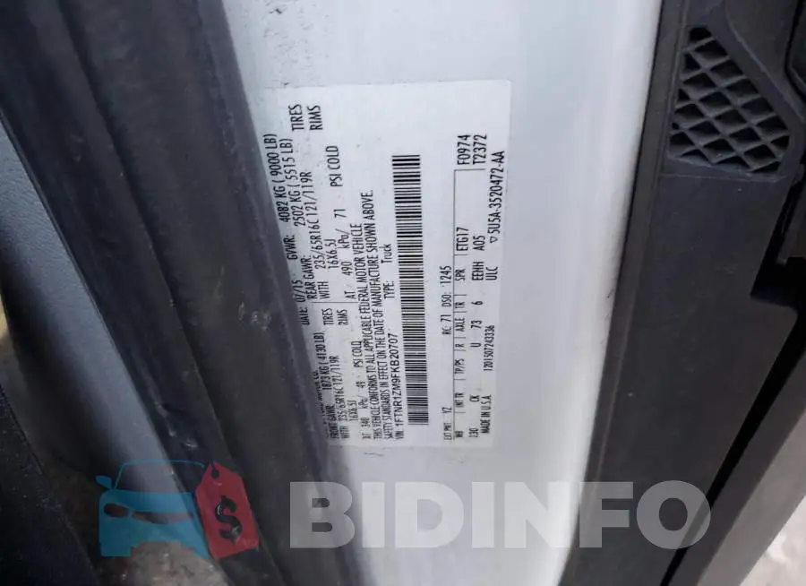 1FTNR1ZM9FKB20707 Photo# 13