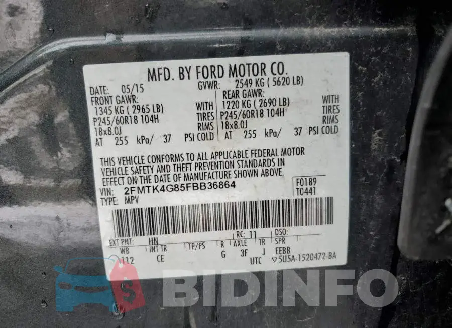 2FMTK4G85FBB36864 Photo# 13