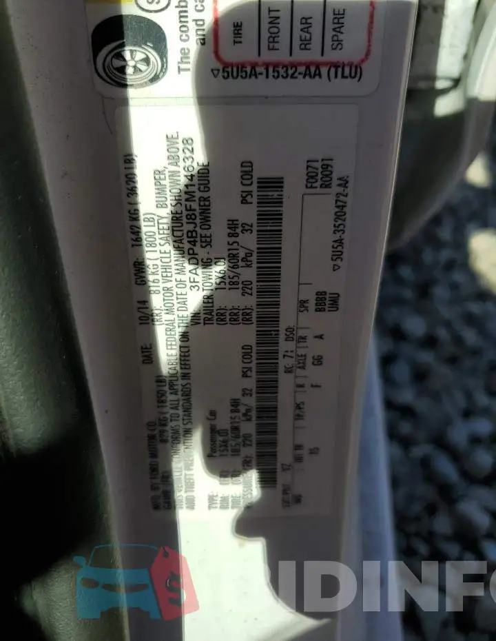 3FADP4BJ8FM146328 Photo# 12
