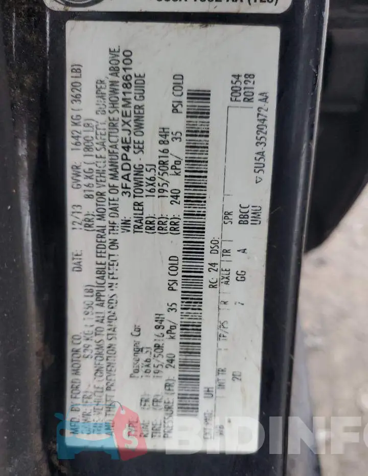 3FADP4EJXEM186100 Photo# 12