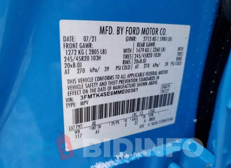 3FMTK4SE6MME00361 Photo# 13